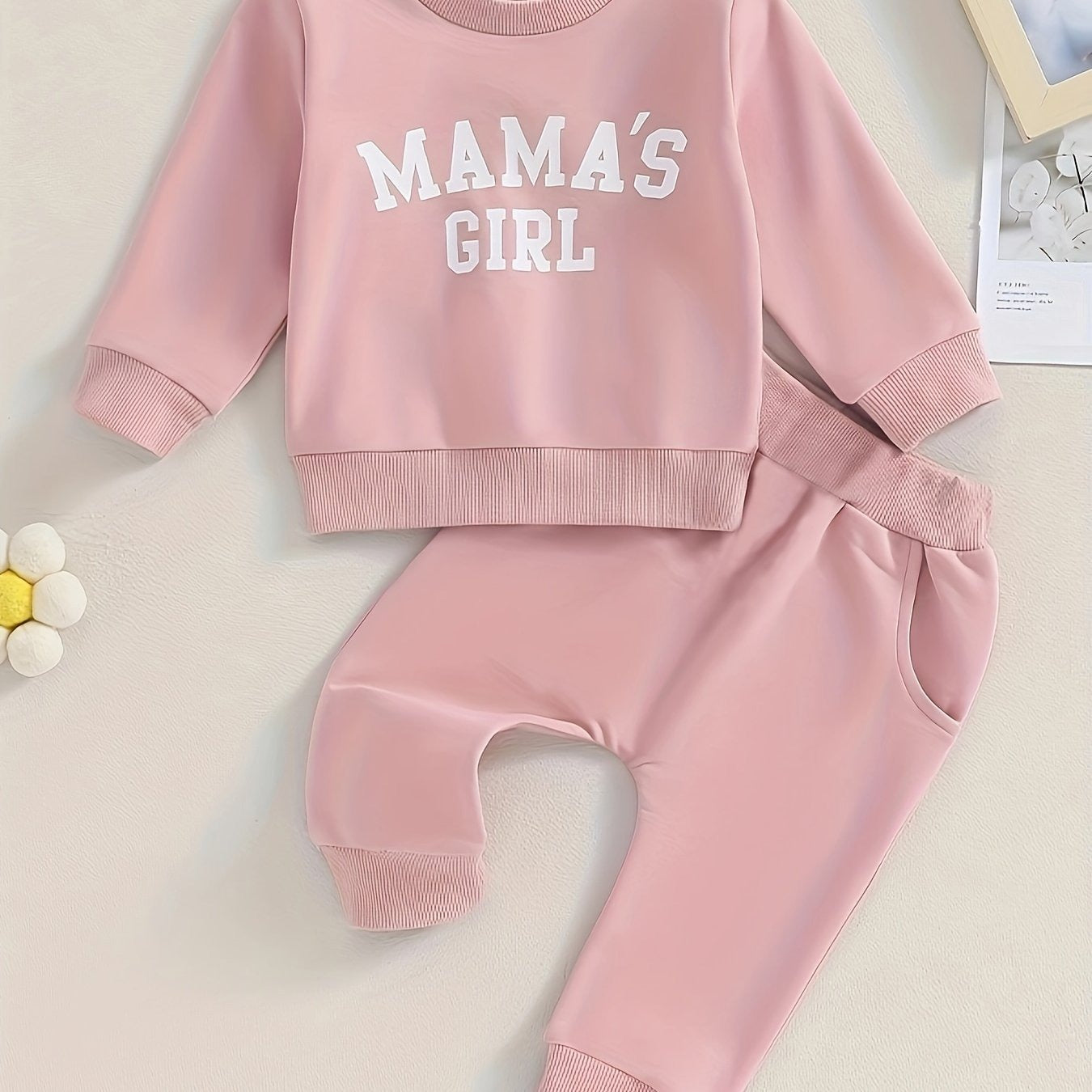 Conjunto Deportivo "MAMA'S GIRL" Rosa – 2 Piezas