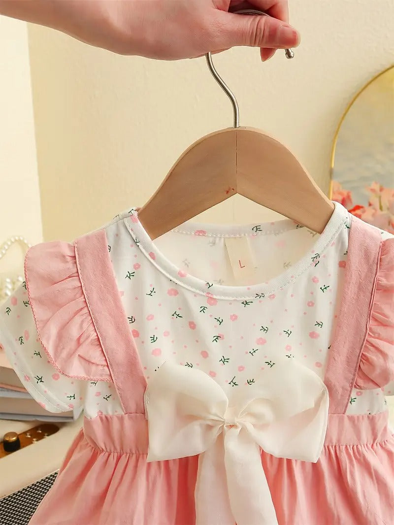 Vestido Overol Lazo Floral