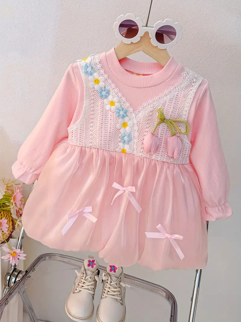 Vestido Rose Flores y Tulipanes