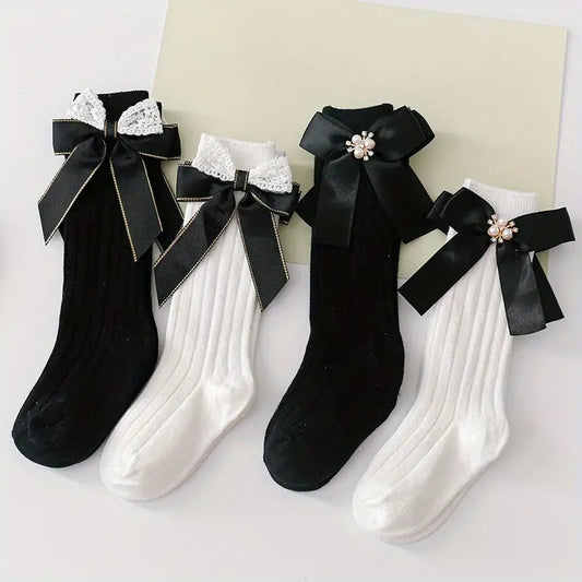 Medias Black and White Glam