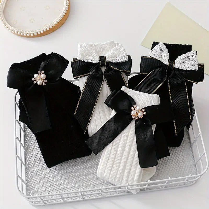 Medias Black and White Glam