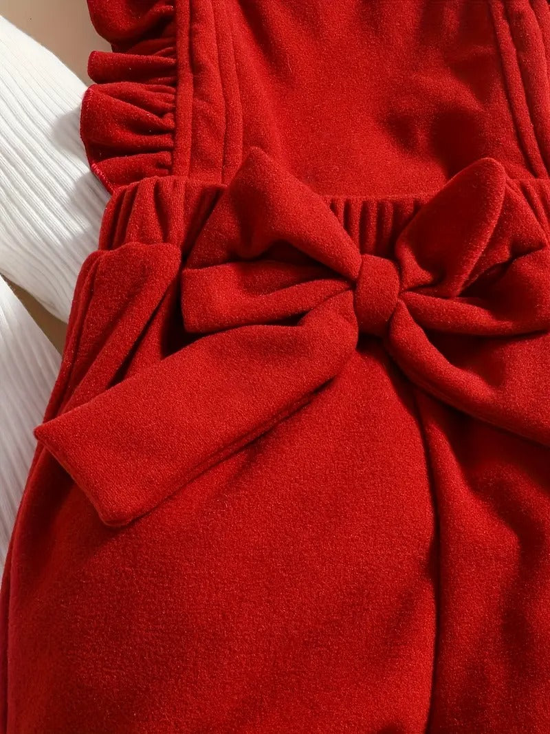 Conjunto Overol Lazo Rojo