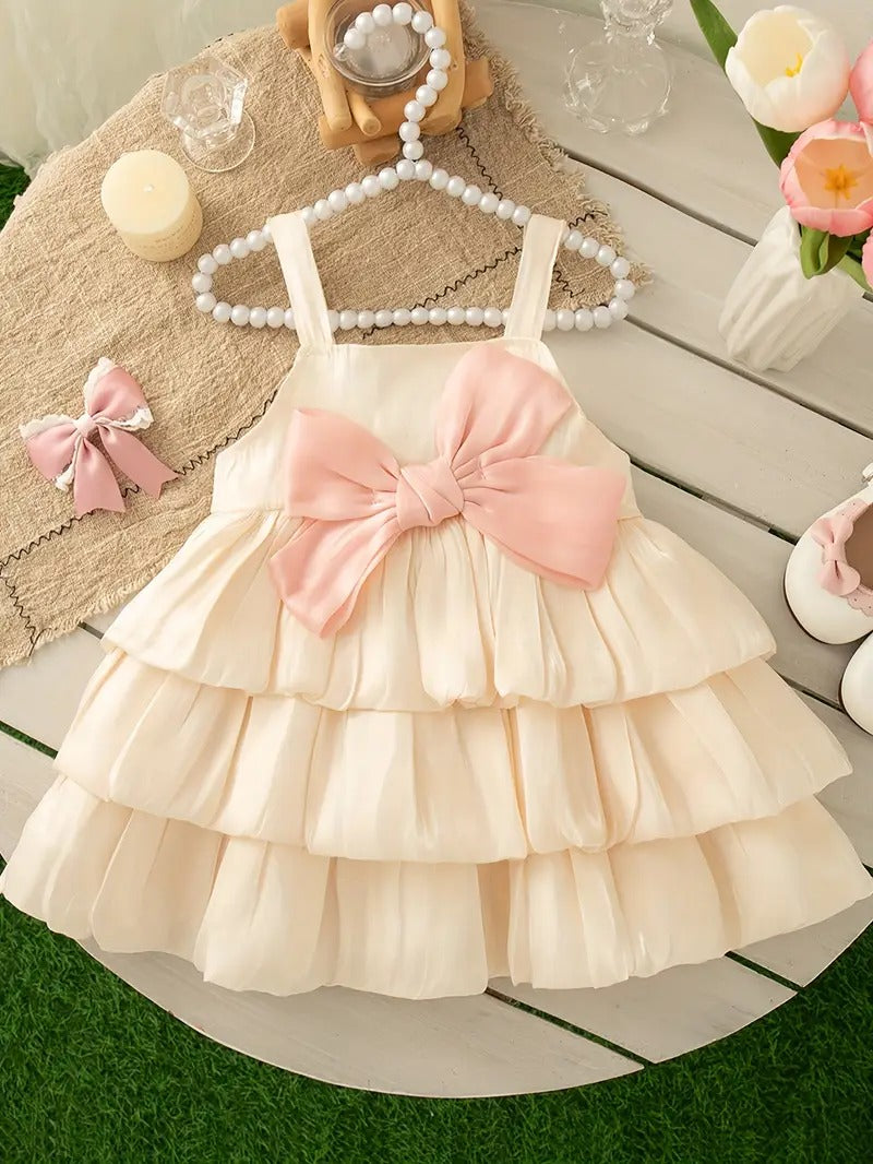Vestido Coquette Lazo Perla