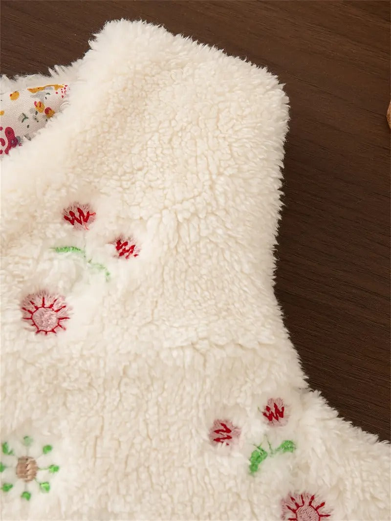 Chaleco Floral Reversible