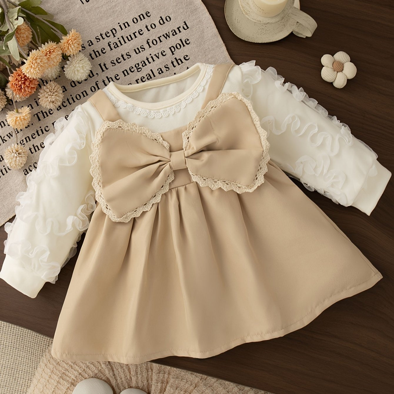 Vestido Vintage Perla/Palo Rosa