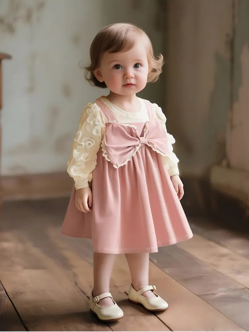 Vestido Vintage Perla/Palo Rosa