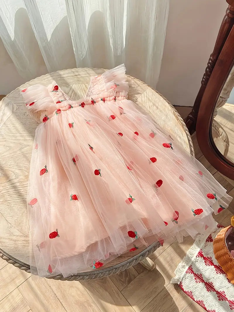 Vestido Mariposa Pomposa Fresa