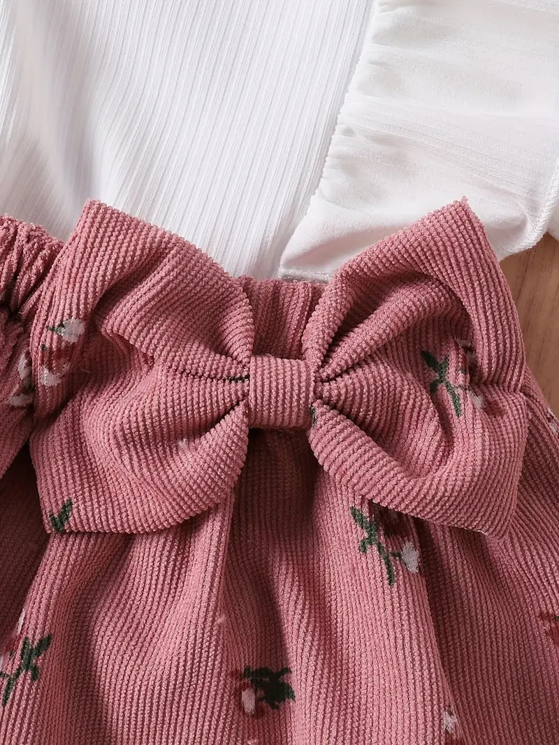 Body Floral Rosa con Falda