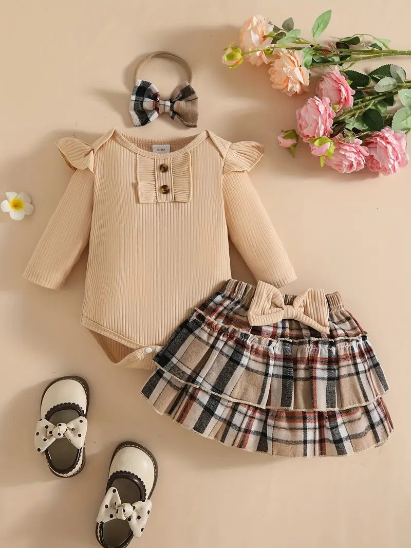 Conjunto Otoñal Escoces 3 Piezas