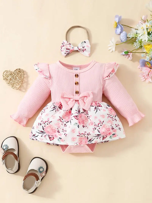 Body Vestido Rosa Floral