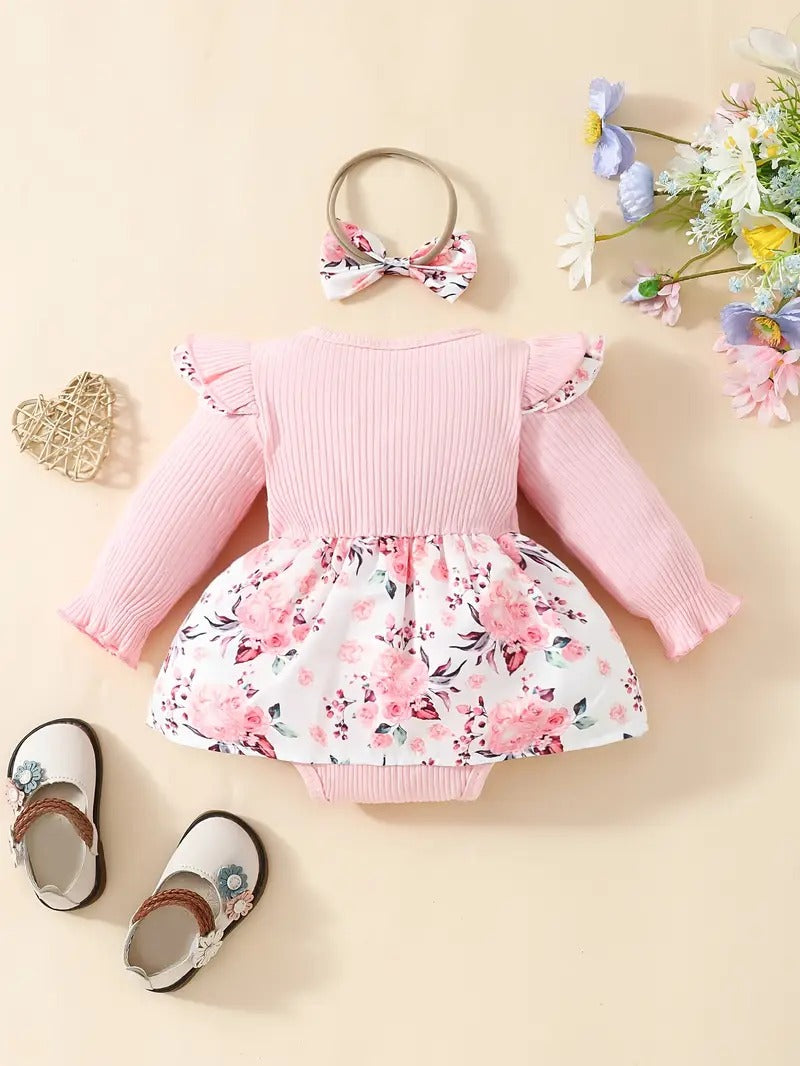 Body Vestido Rosa Floral