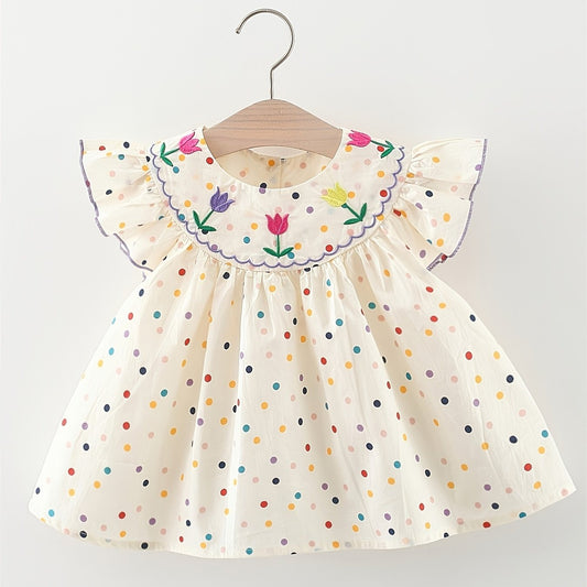 Vestido Floral de Lunares