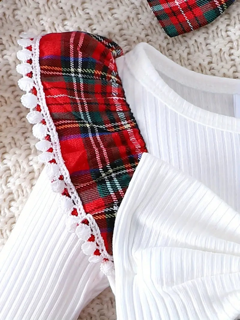 Vestidos Navideño Escocés con Lazito