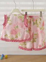 Conjunto Floral Rosado
