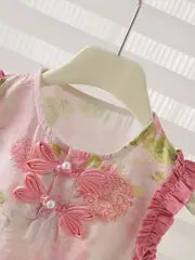 Conjunto Floral Rosado
