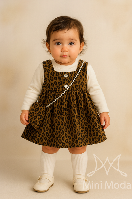 Vestido Animal Print con Mini Bolso