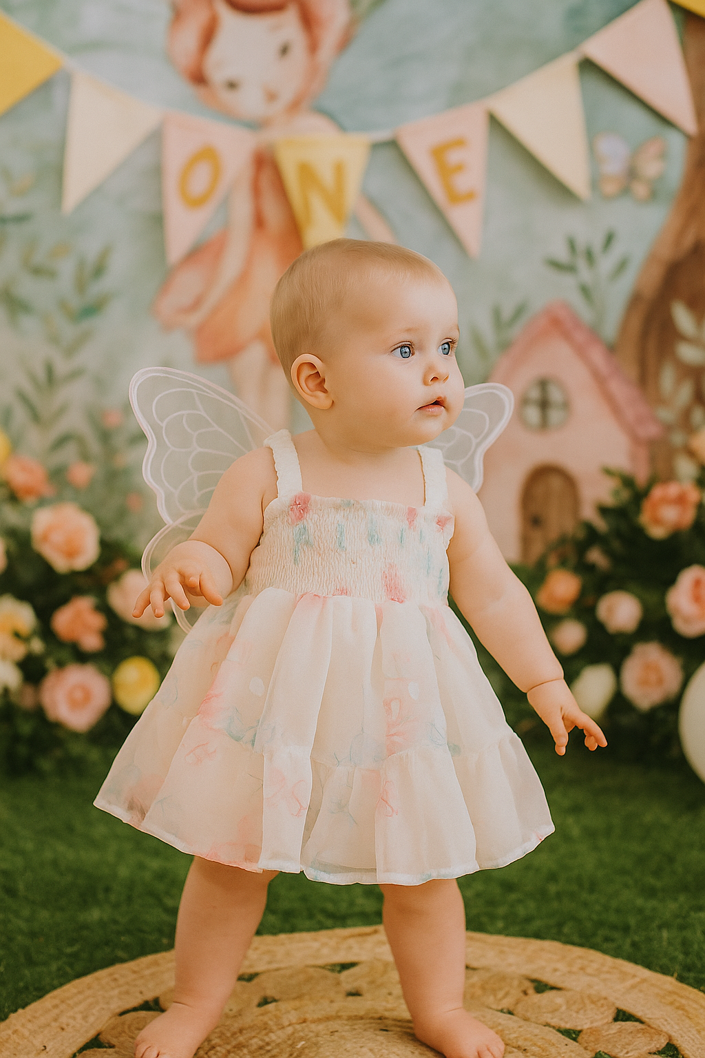 Vestido Mariposa en Gasa Perla