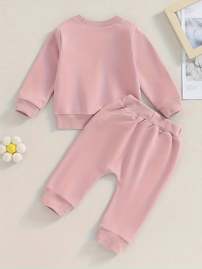Conjunto Deportivo "MAMA'S GIRL" Rosa – 2 Piezas