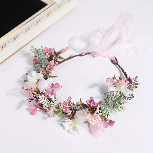 Tiara con  Flores