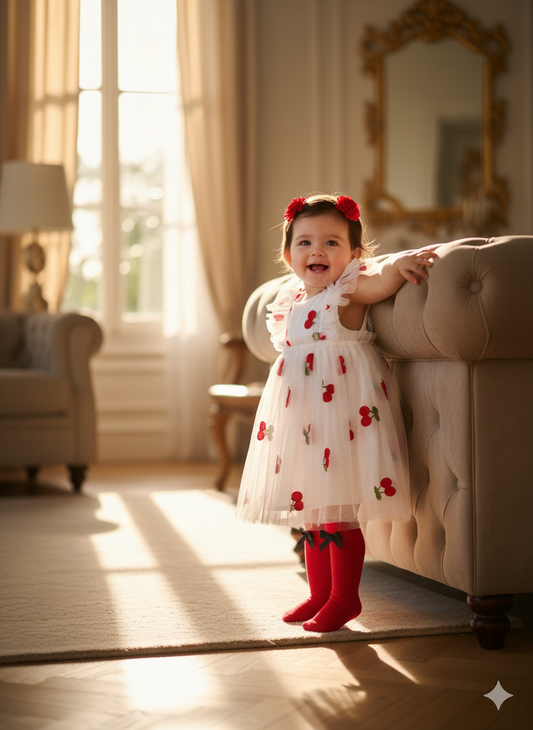 Vestido Cereza Pomposa White