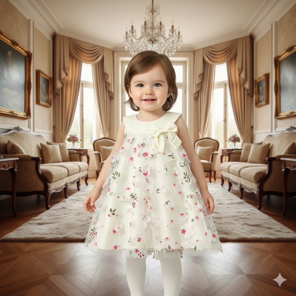 Vestido Flor de Cerezo Perla