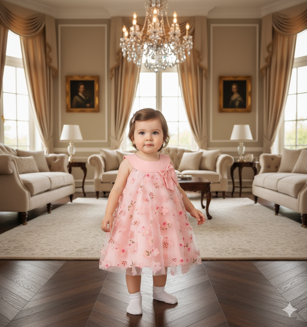 Vestido Flor de Cerezo Coral