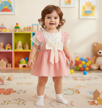 Vestido Overol Lazo Floral