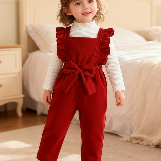 Conjunto Overol Lazo Rojo