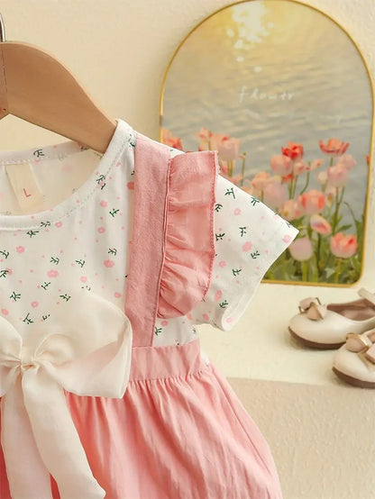 Vestido Overol Lazo Floral