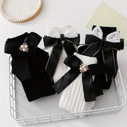 Medias Black and White Glam
