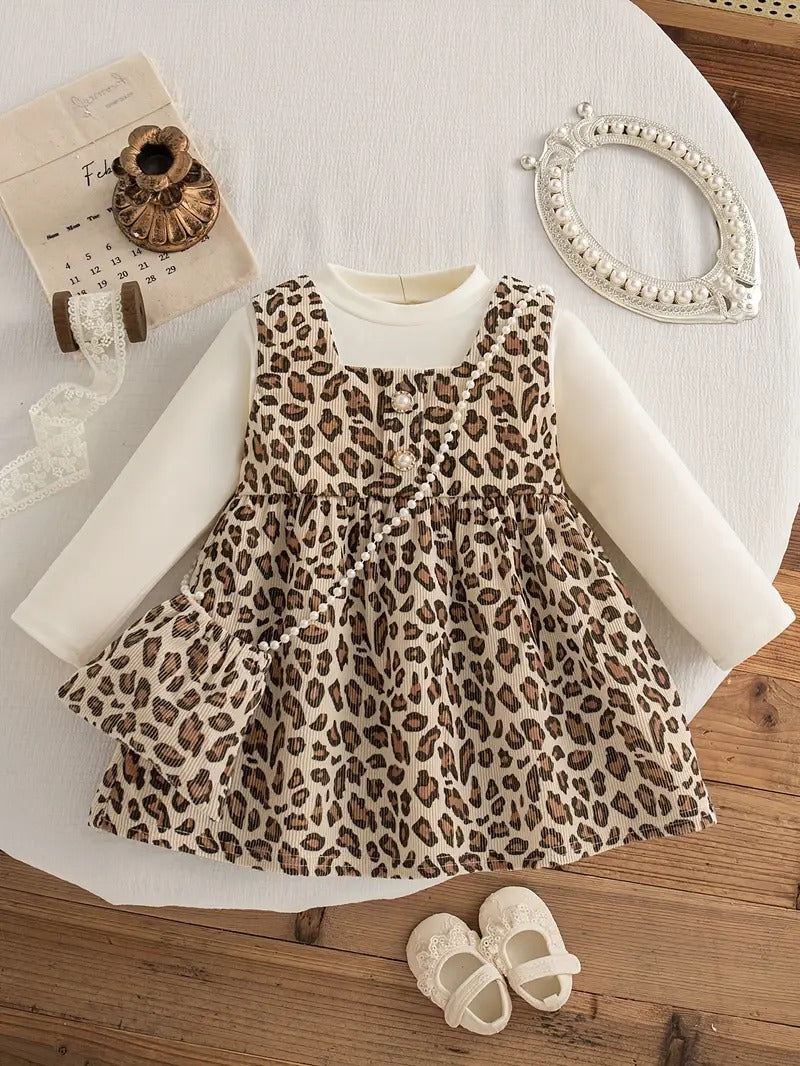 Vestido Animal Print con Mini Bolso