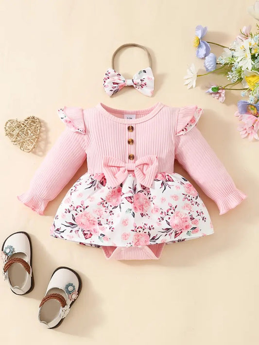 Body Vestido Rosa Floral