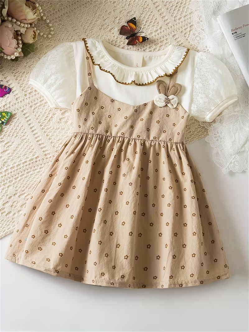 Vestido Coreano Beige
