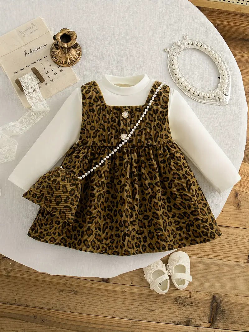 Vestido Animal Print con Mini Bolso