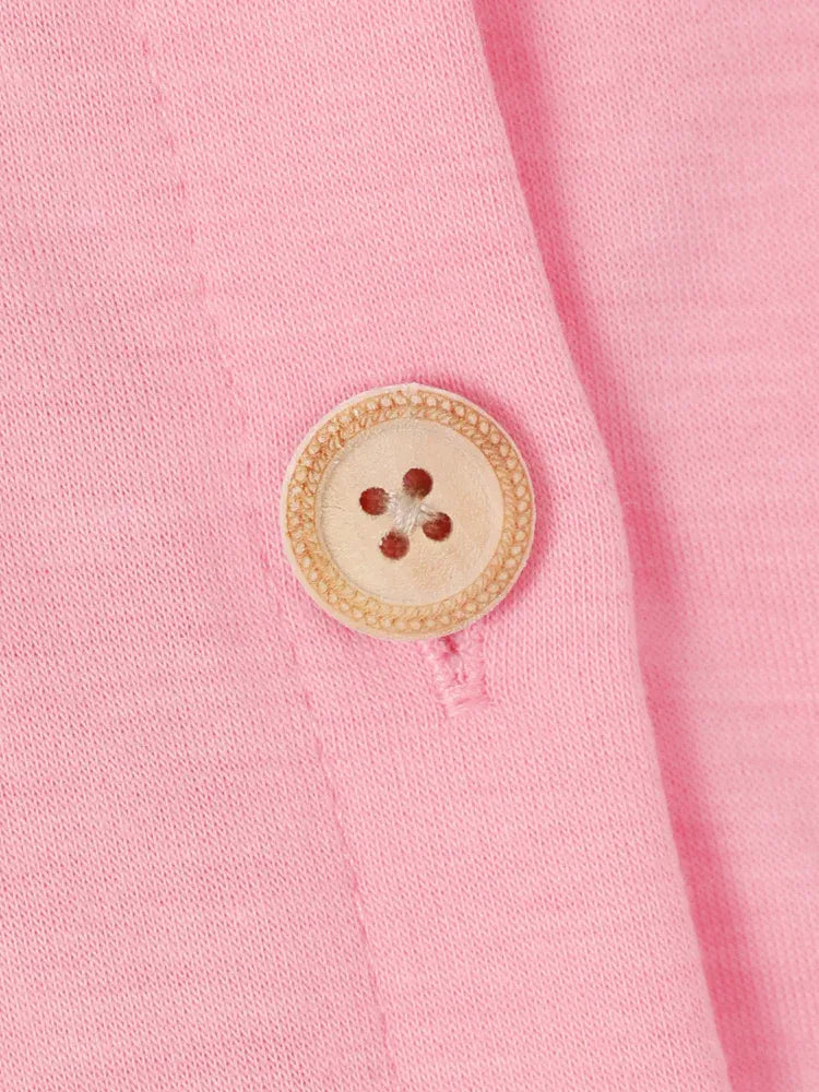 Conjunto 2 Piezas Bebé Niña | Cárdigan Rosa + Vestido Estampado Elefante y Mariposa