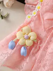 Conjunto Primaveral con Flores 3D